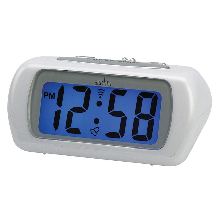 Acctim Auric Large LCD Display Alarm Clock with Superbrite Backlight White & Reviews Wayfair.co.uk